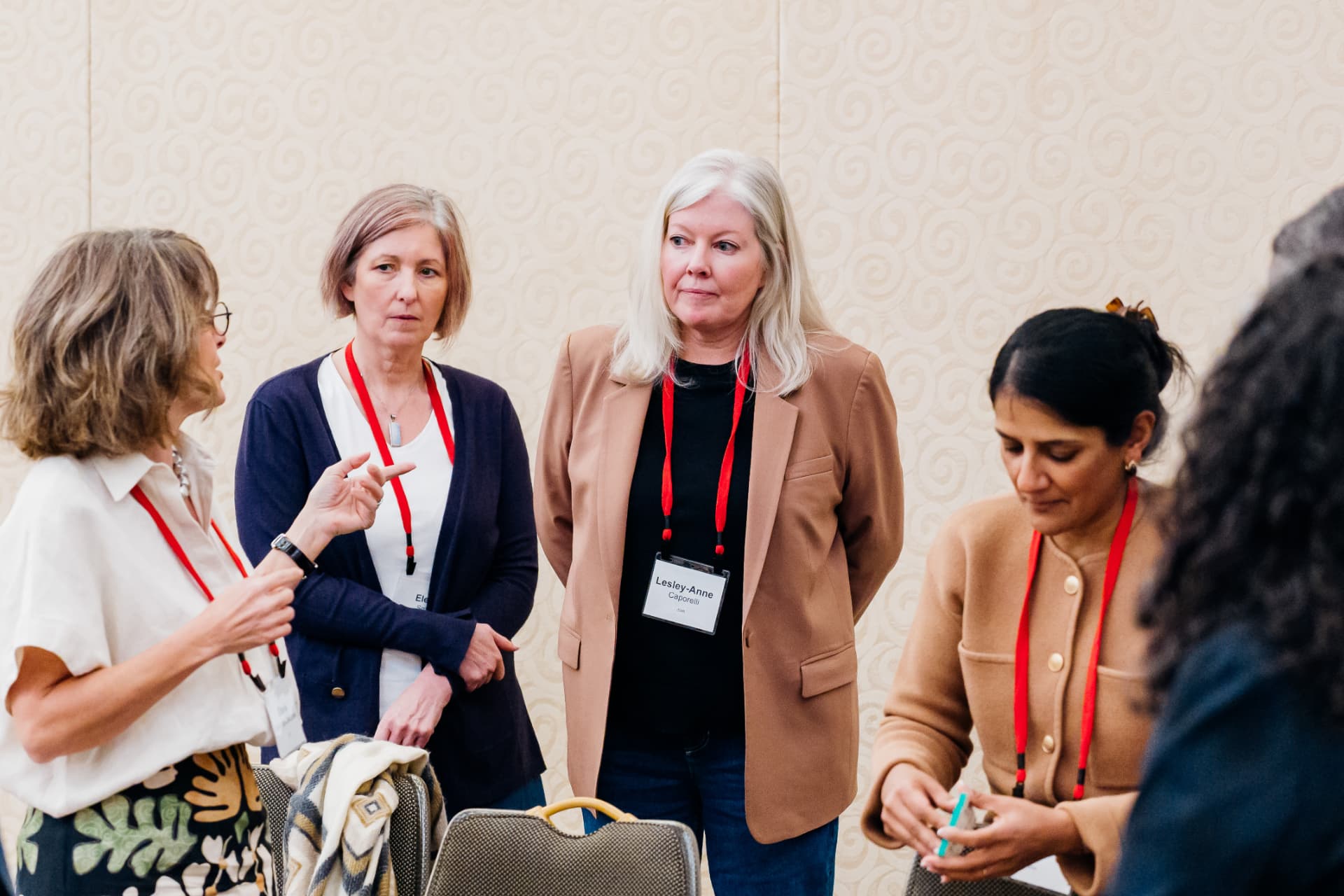Corporate event photography of professionals networking at a Miami conference